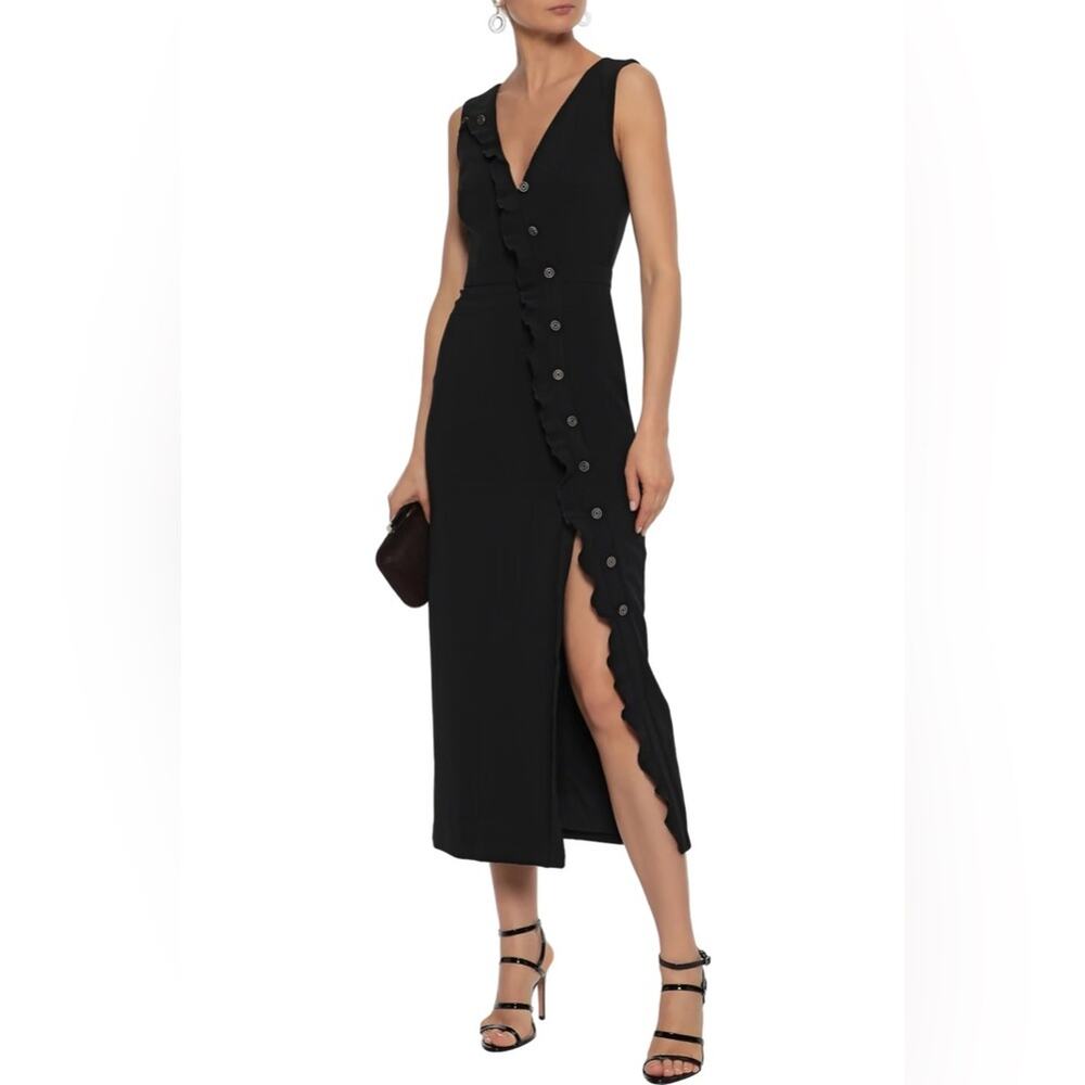 SALONI Marley Ruffle Button Embellished Midi Dress - Picture 4 of 11